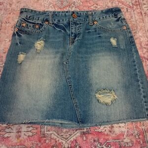 American Eagle‎ Blue Mini Pencil Skirt Casual